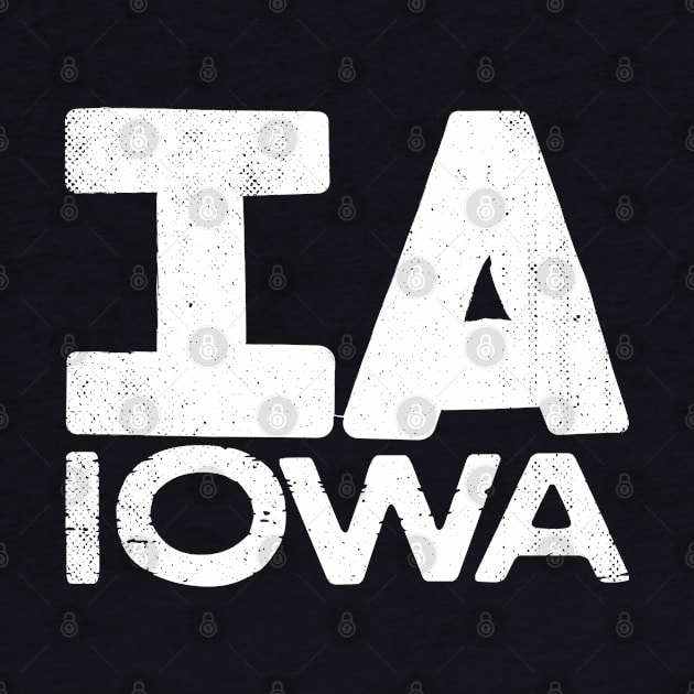 IA Iowa State Vintage Typography by Commykaze